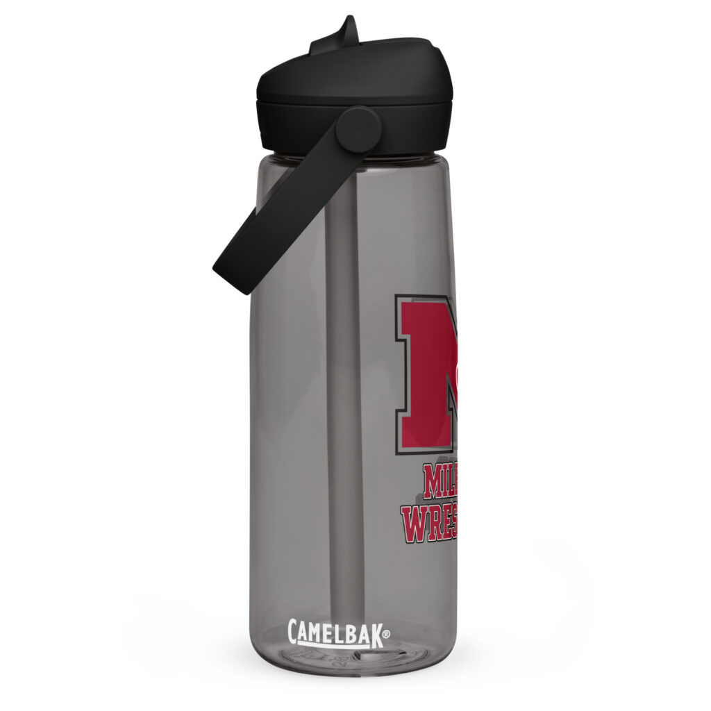 Milford Mavericks Flip straw water bottle