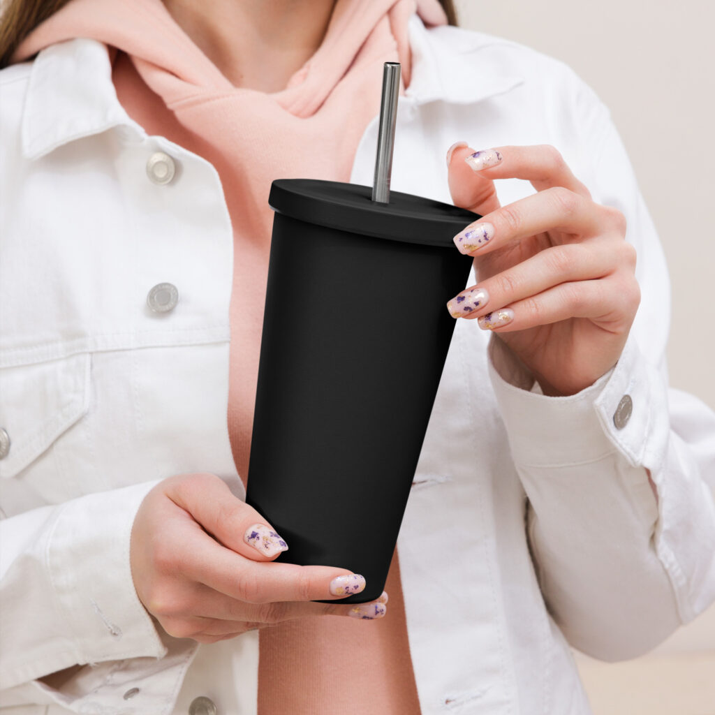 Milford Mavericks Insulated tumbler with a straw