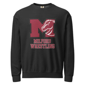 Milford Mavericks Unisex garment-dyed fleece crewneck sweatshirt