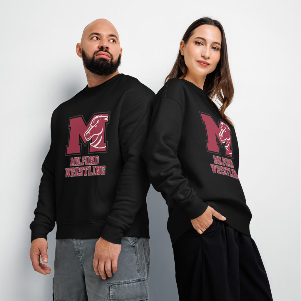 Milford Mavericks Unisex relax crew neck sweatshirt