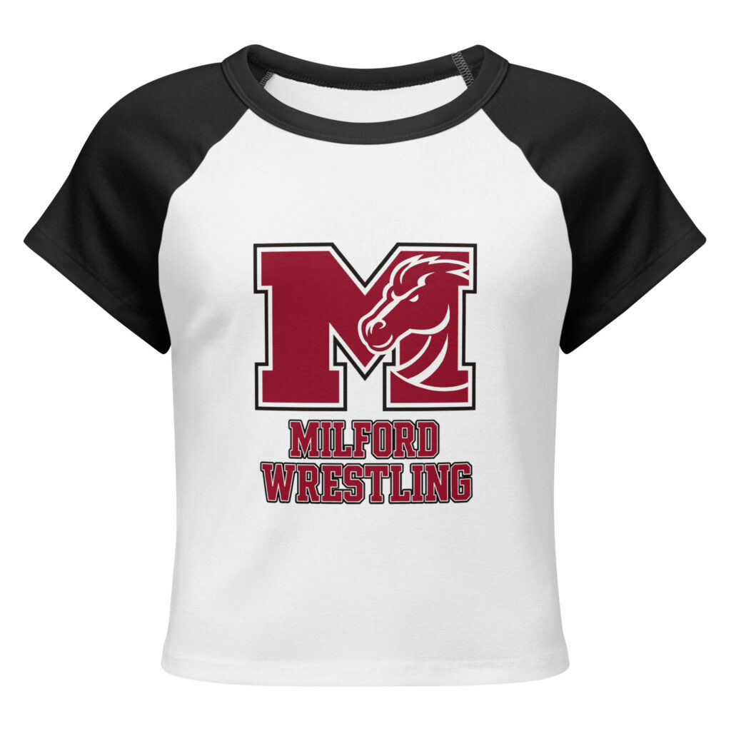 Milford Mavericks Women’s micro rib raglan baby tee